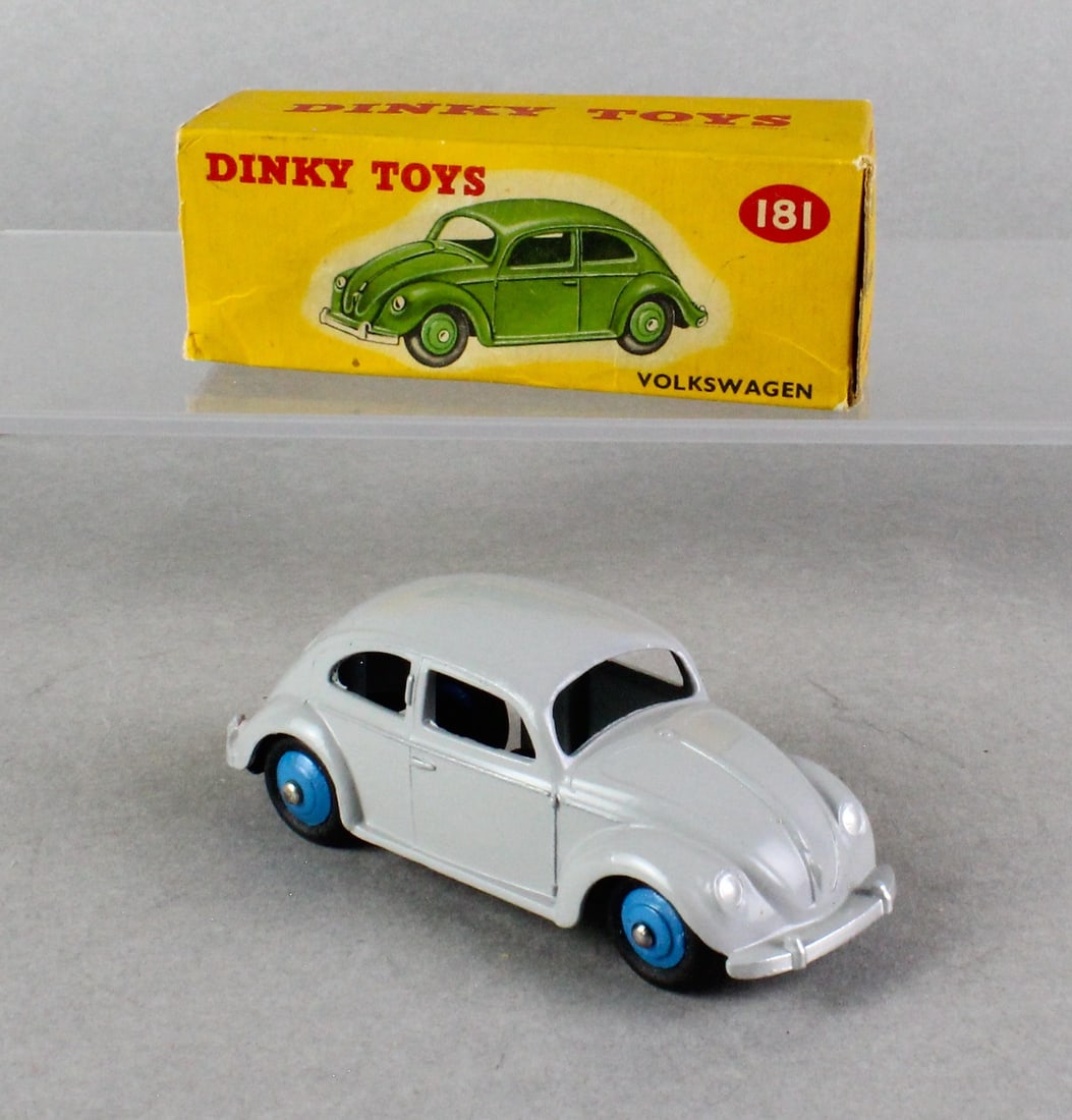Dinky Volkswagen #181 In Box: Dinky Volkswagen #181 In Box. Near Mint with box, tab and one end loose on one side.