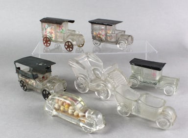 1930s Glass Auto Candy Containers