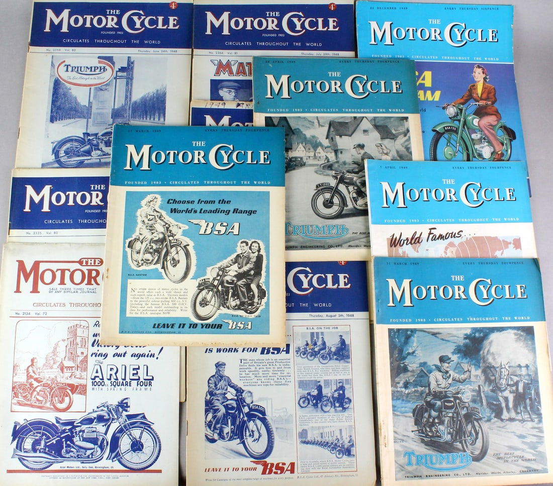 1940s-1950s The Motorcycle 36 Issues: 1948-1958 The MotorCycle 36 Issues. Magazine crammed with resource of British cycling and motorcycles.