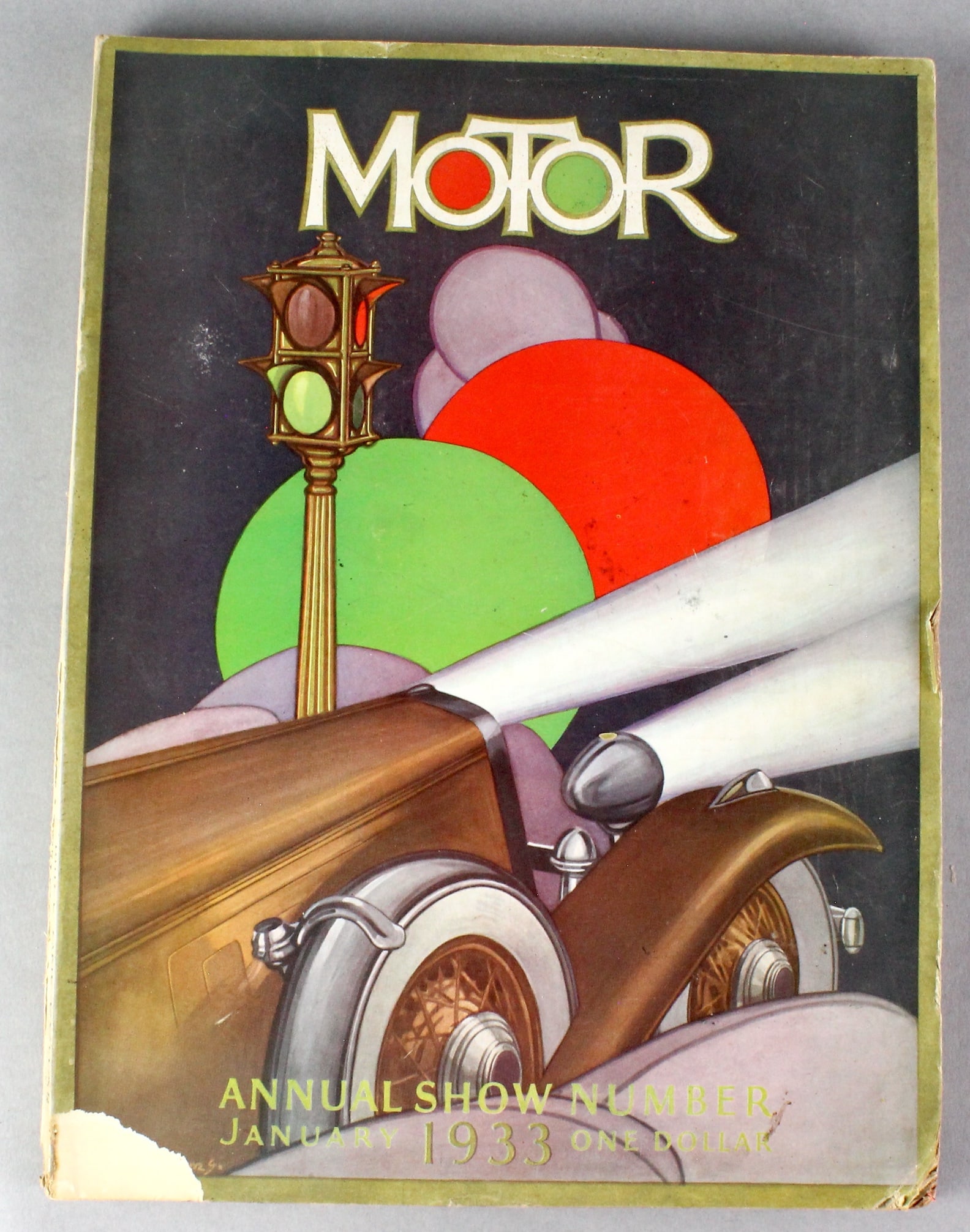 1933 Motor Magazine Annual Show Number: 1933 Motor Magazine Annual Show Number. Original Large format Art Deco style Automobile annual.