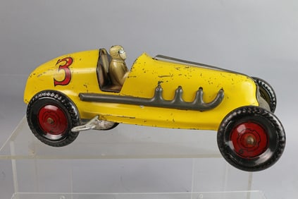 Marx Wind Up Pressed Steel Racer 1930's