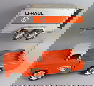 Nylint 1959 Uhaul Pickup and Trailer Pressed Steel