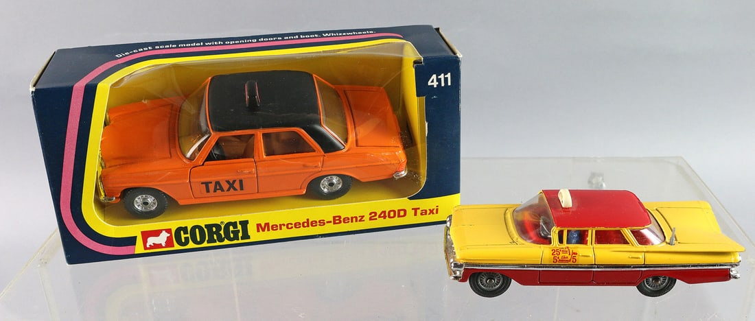 Corgi Diecast Taxi Cabs with Mercedes in Box (1 of 3)