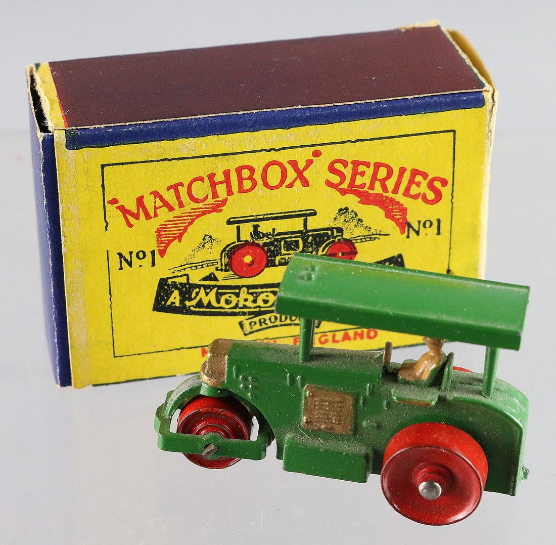 Matchbox No1 Steam Roller Greywheel in Box: Matchbox No1 Steam Roller Greywheel in Box