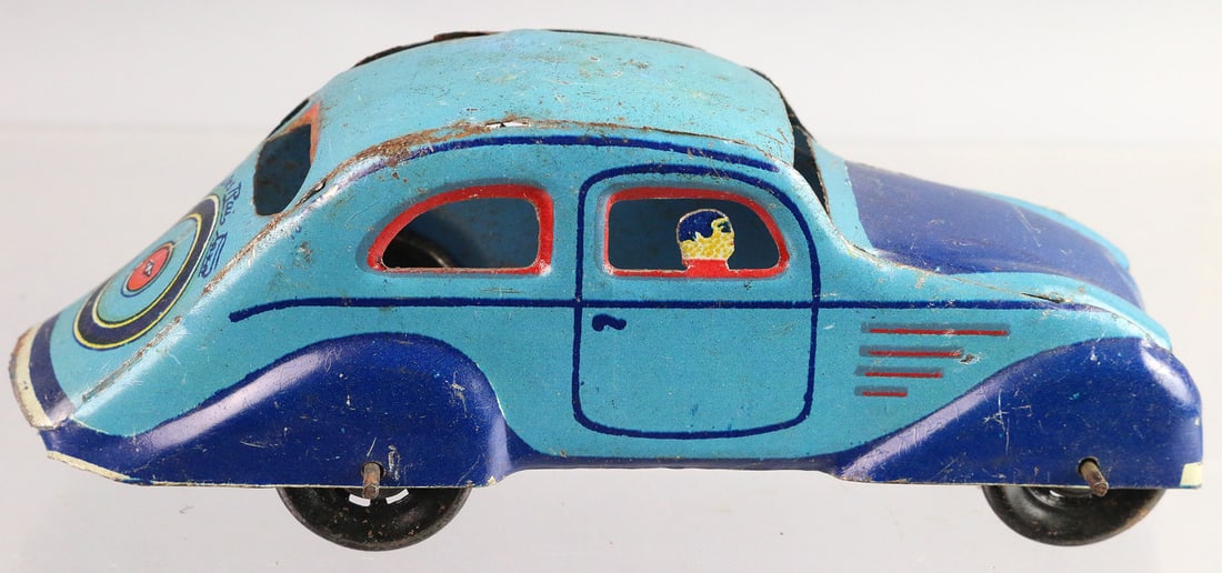 French Tin Litho Penny toy Auto (1 of 3)