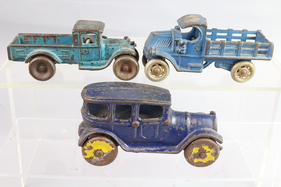 Cast Iron Sedan & Work Truck Lot (1 of 3)