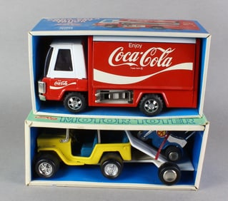 Buddy L Coca Cola Delivery Truck & Motor Totor MIB