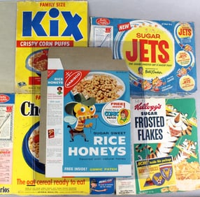 1950s Cereal Boxes with Comics & Sugar Jets