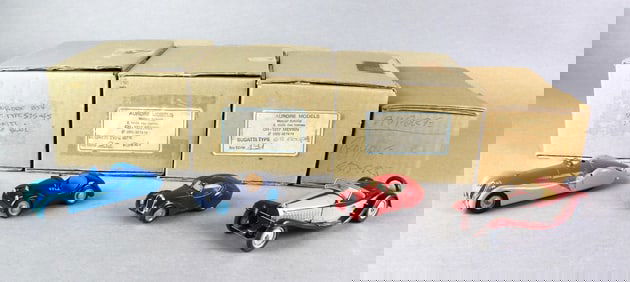 4 Aurore Models Diecast Cars in Box