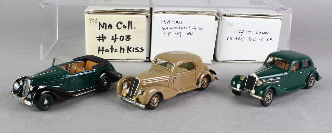 MA Collection Cars in Box: MA Collection Cars in Box. Hotchkiss, Salmson, Delage.