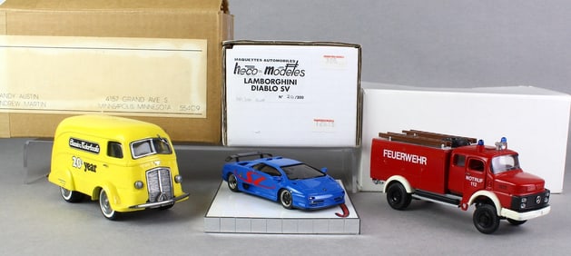 Heco Modeles, AM Models, German Fire Engine Diecast in Box