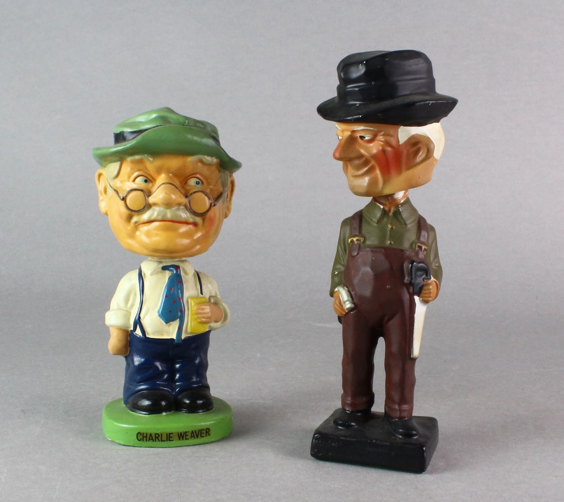 Original Nodders Charley Weaver & Old Man Johnson: Original Nodders Charley Weaver & Old Man Johnson. Tallest 7 1/2 inches.