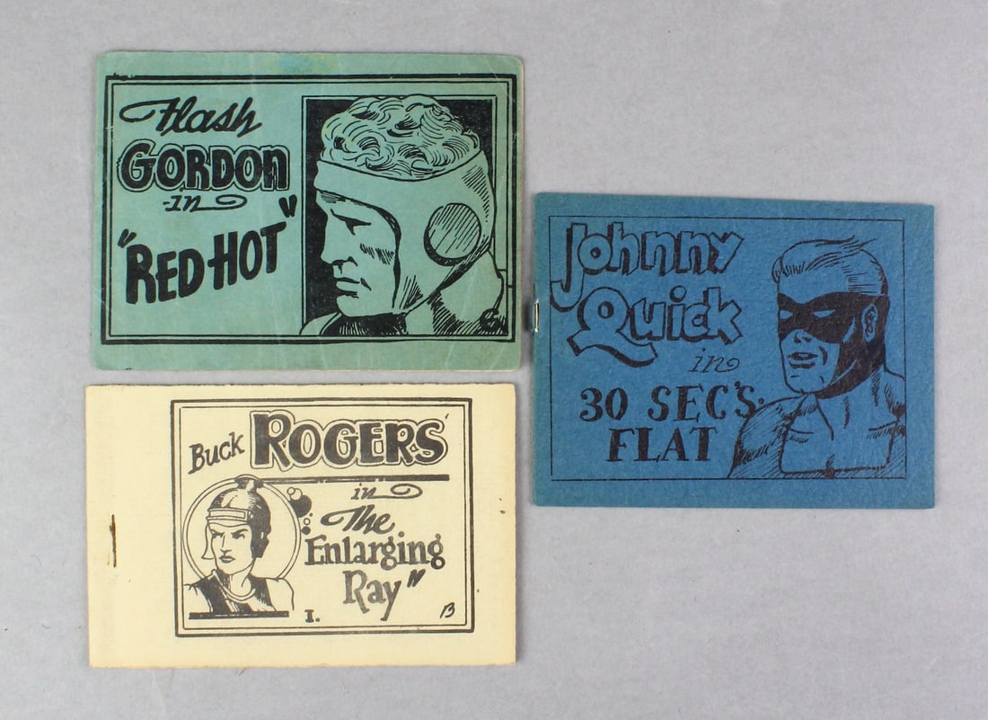 Tijuana Bibles Buck Rogers, Flash Gordon &: Tijuana Bibles 8 Pagers- Buck Rogers, Flash Gordon & Johnny Quick. Underground parody booklets. Comic characters in sex situations. Scarce and complete.