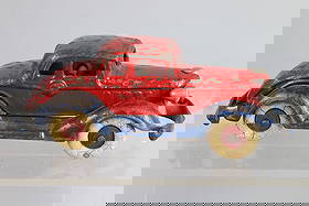 Hubley Large Cast Iron Two Tone Coupe: Hubley Large Cast Iron Two Tone Coupe, 7"