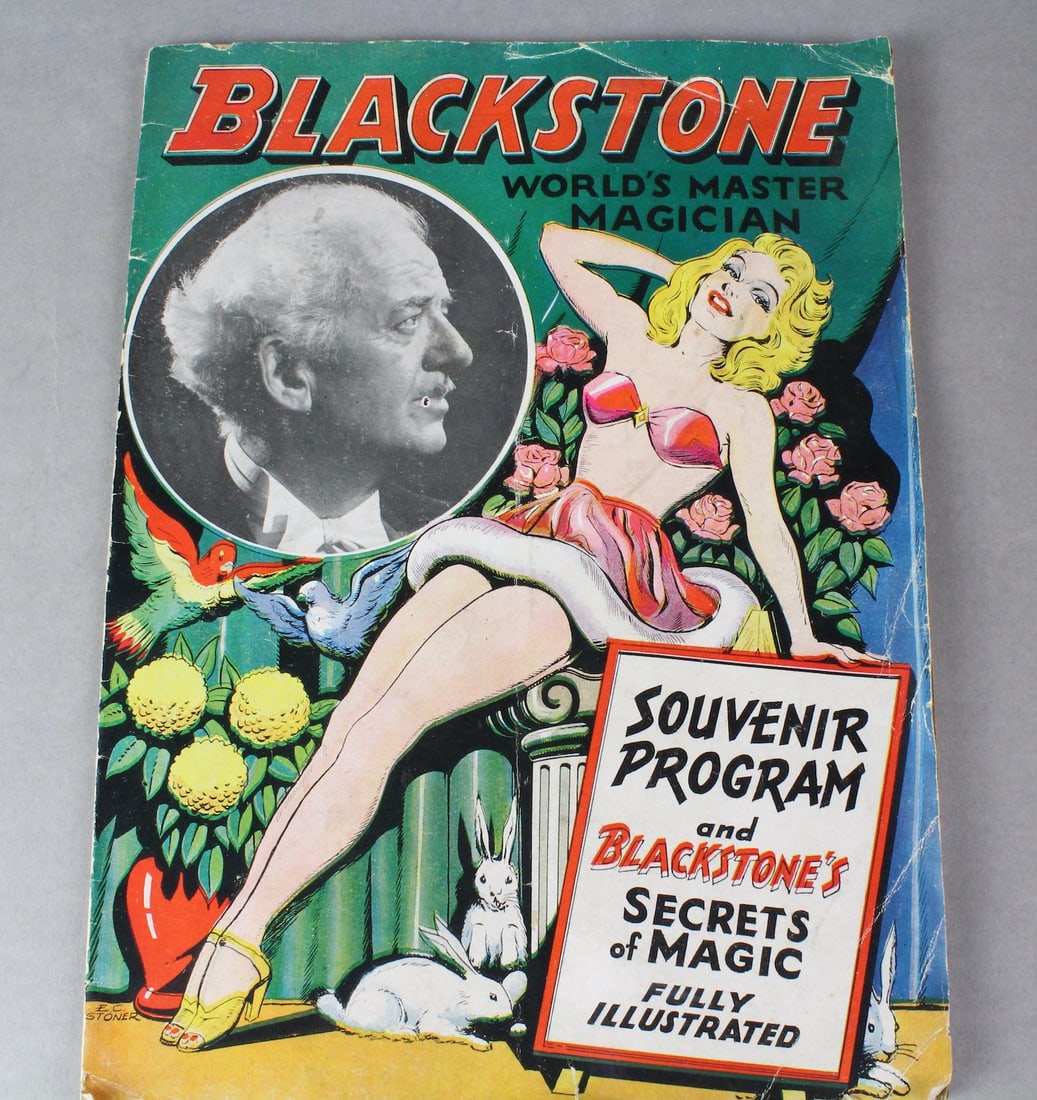 1940s Blackstone Master Magician Souvenir Program: 1940s Blackstone Master Magician Souvenir Program. Includes his Bevy of Mystic Beauties.