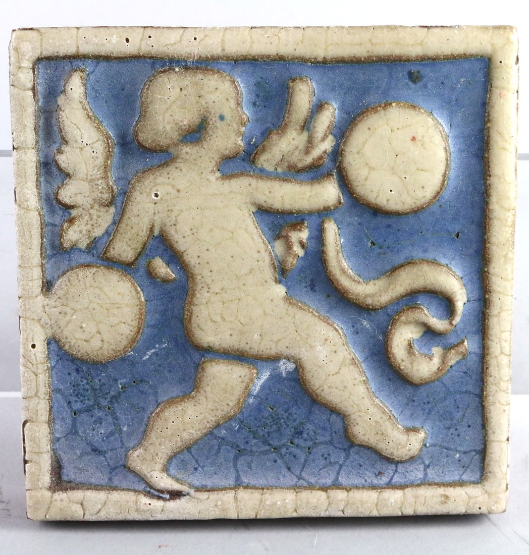 Grueby 6x6 Cupid Tle: Grueby 6x6 Cupid Tle