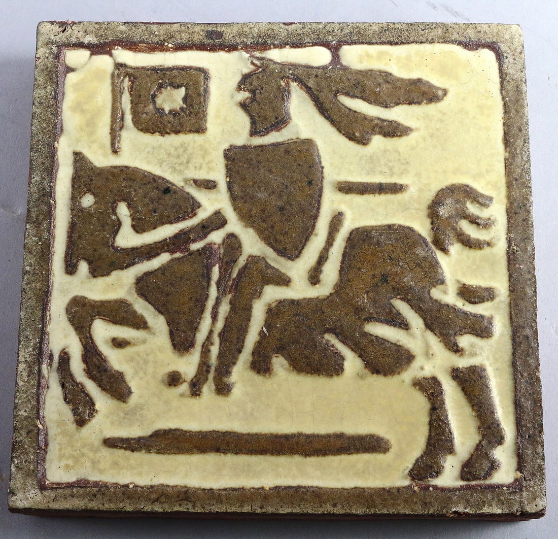Grueby 6x6 Knight Tile: Grueby 6x6 Knight Tile