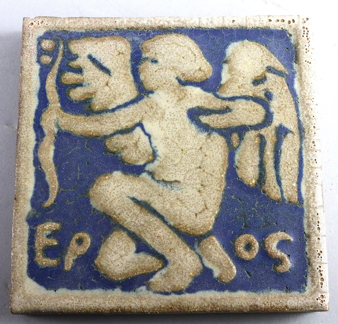 Grueby 6x6 Cupid Tile: Grueby 6x6 Cupid Tile
