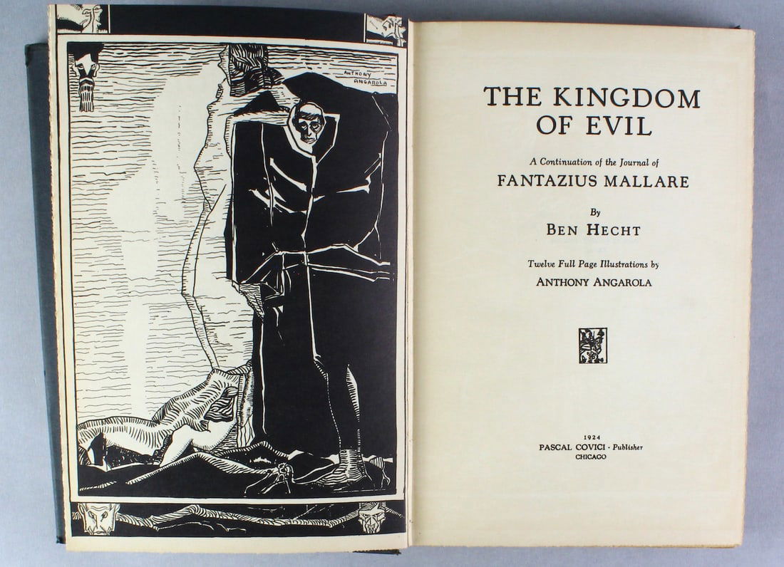 The Kingdom of Evil by Ben Hecht in Dust Jacket: The Kingdom of Evil by Ben Hecht in Dust Jacket. Chicago: Pascal Covici, Publ. 1924. Limited First Edition. No. 642 edition of 2000 copies, scarce DJ.