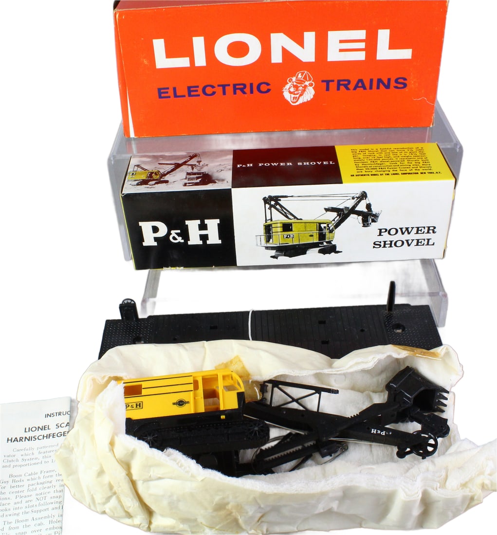 Lionel 6827 Power Shovel Car Set Mint in Box: Lionel 6827 Power Shovel Car Set Mint in Box with 6827-100 Harnischfeger Power Shovel in Box (never assembled). Mint never run in box with all the inserts, instructions perfect set never run.