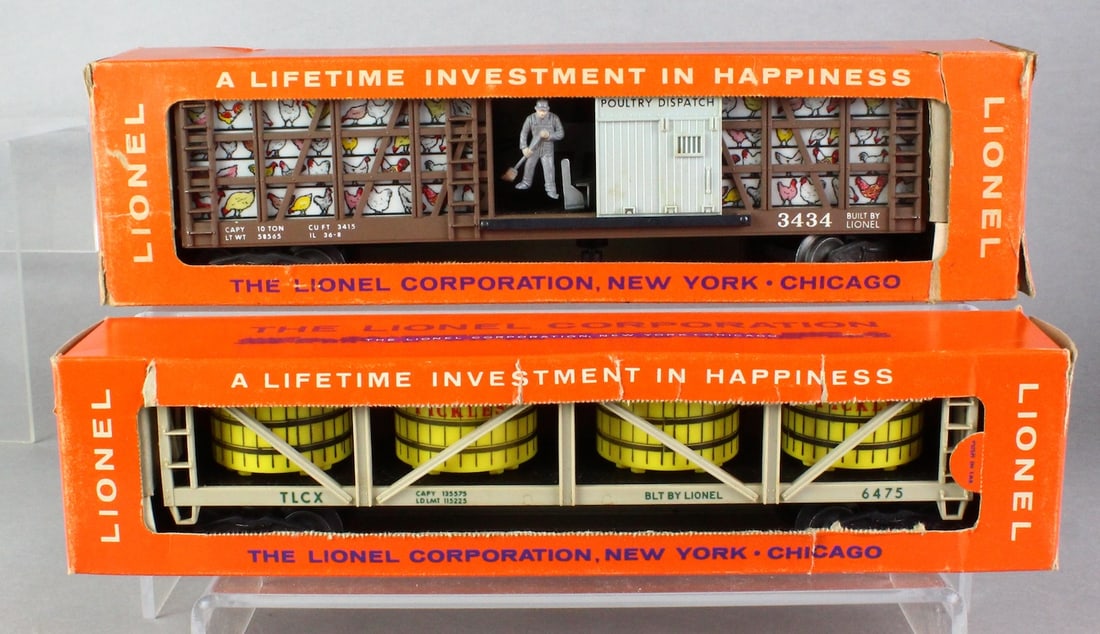Lionel 6475 Pickle Car & 3434 Chicken Car in Box (1 of 5)