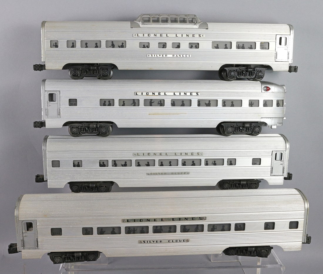 Lionel Extruded Alum Passenger Car Lot: Lionel Extruded Alum Passenger Car Lot, 2531, 2532, 2533, 2534, boxes