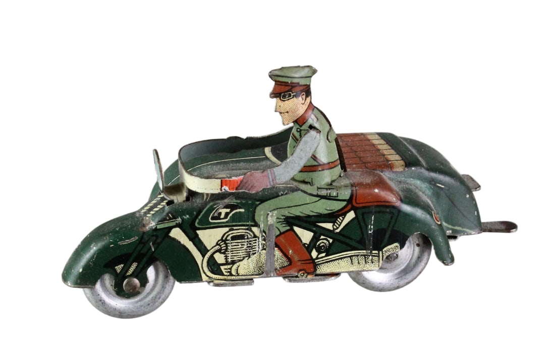 TippCo Germany Tin Motorcycle & Side Car Wind Up (1 of 3)