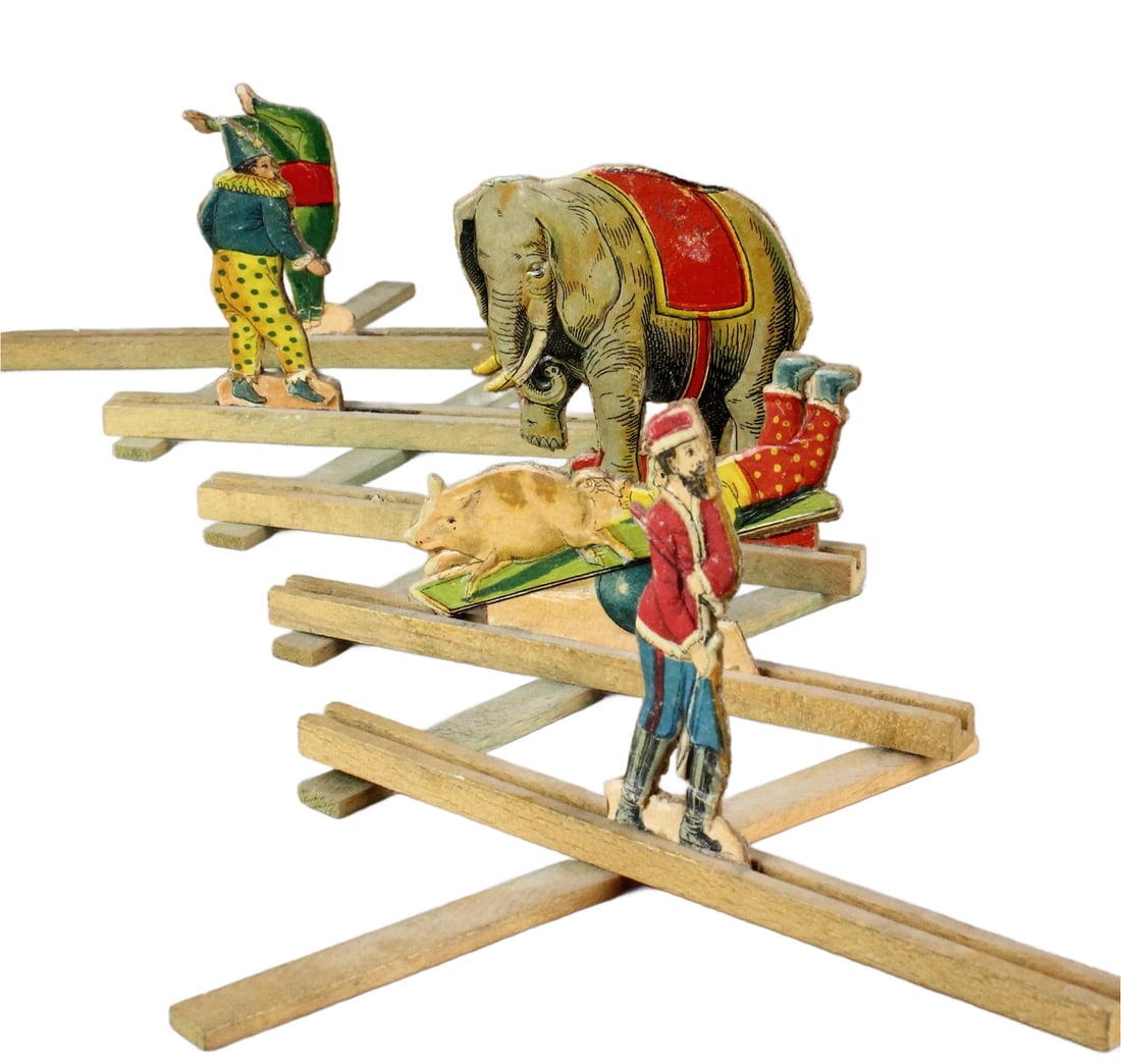 1900s German Litho Expanding Circus Scissor Action (1 of 4)