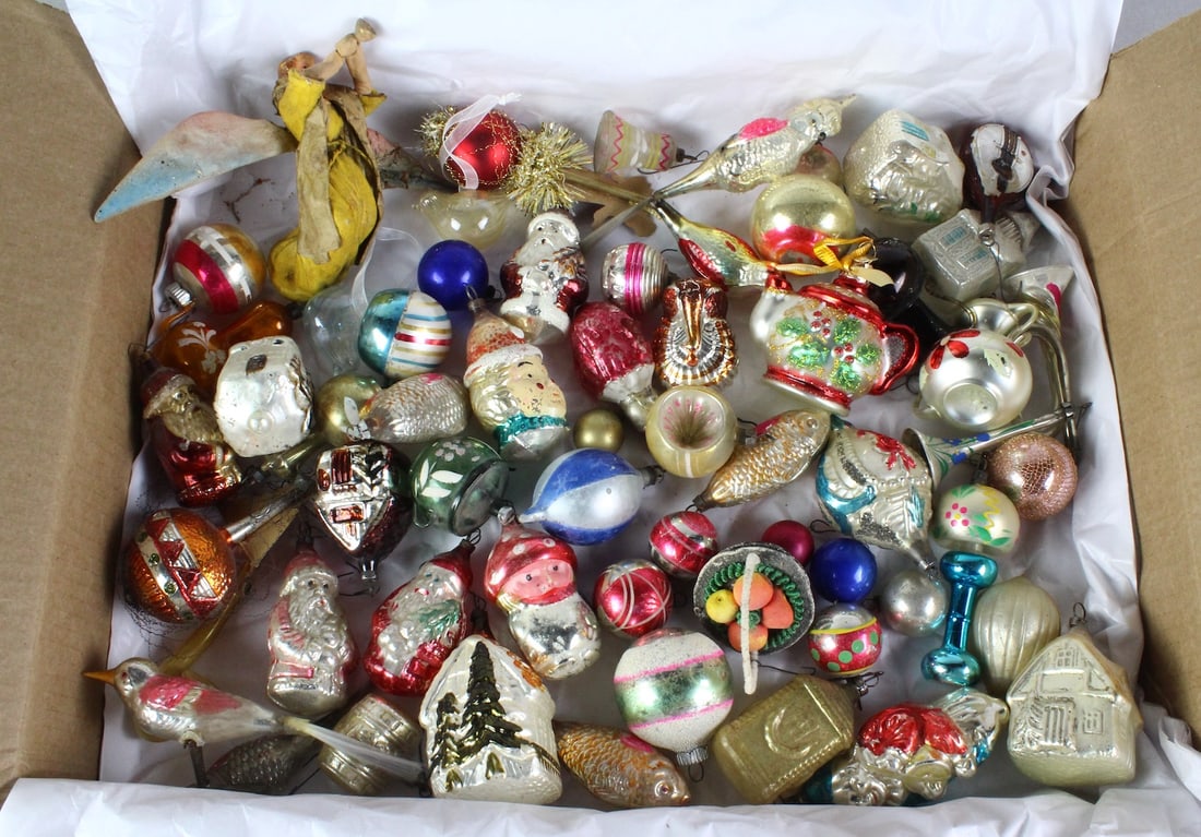 German Glass Christmas Ornament Figural & Santas (1 of 4)