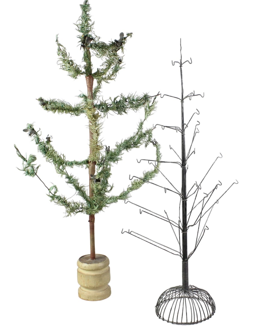 German Feather Tree Chrismas Tree & Metal Stand (1 of 3)