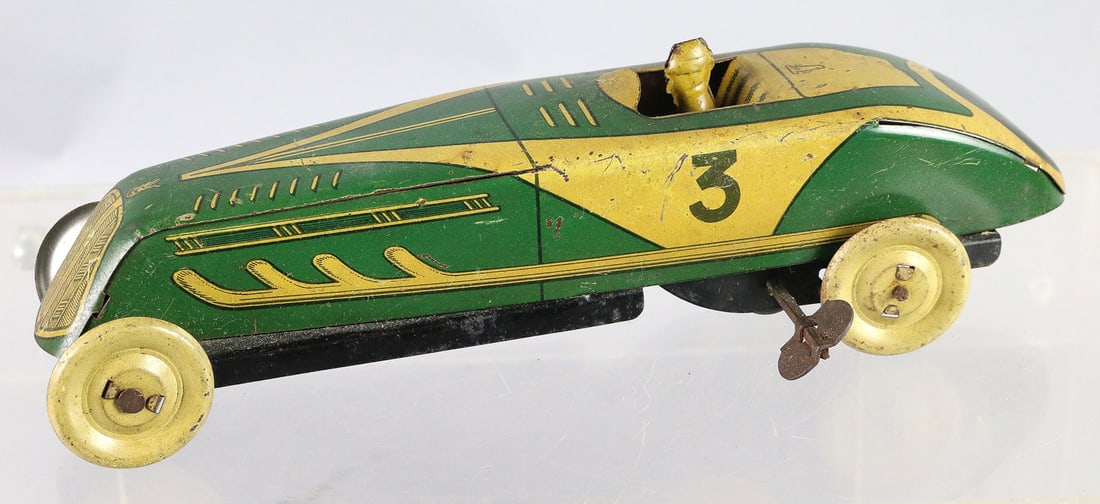 Early Tin Litho Racer, Wind Up (1 of 3)