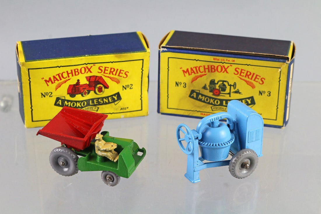 Matchbox Cement Mixer Dumper Lot Box NM: Matchbox Cement Mixer No3, Dumper NO2 Lot Box NM