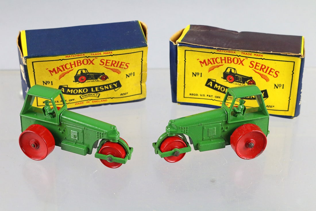 Matchbox No 1 Diesel Road Roller Box NM: Matchbox No 1 Diesel Road Roller Box NM, 2