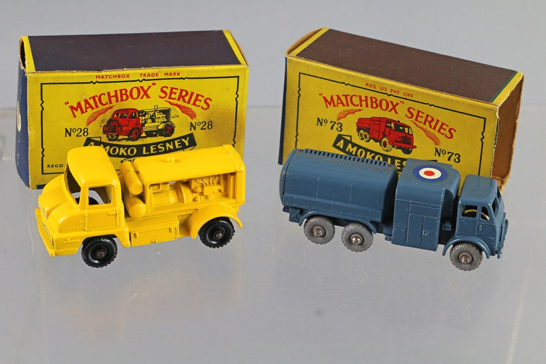 Matchbox Compressor Lorry No. 28 & RAF Refueler No. 73 in Box NM (1 of 3)