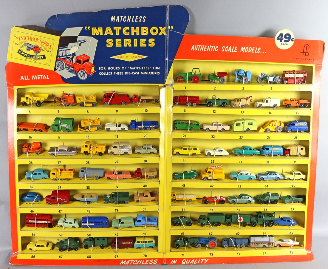 Matchbox 1-75 Early Dealer Display NM Cars Header! (1 of 8)