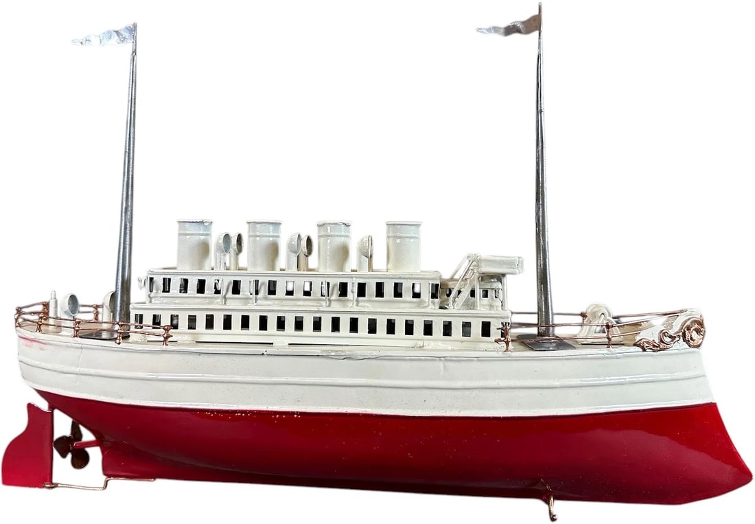 Falk German Ocean Liner Ship Pre- War 4 Stack - 8