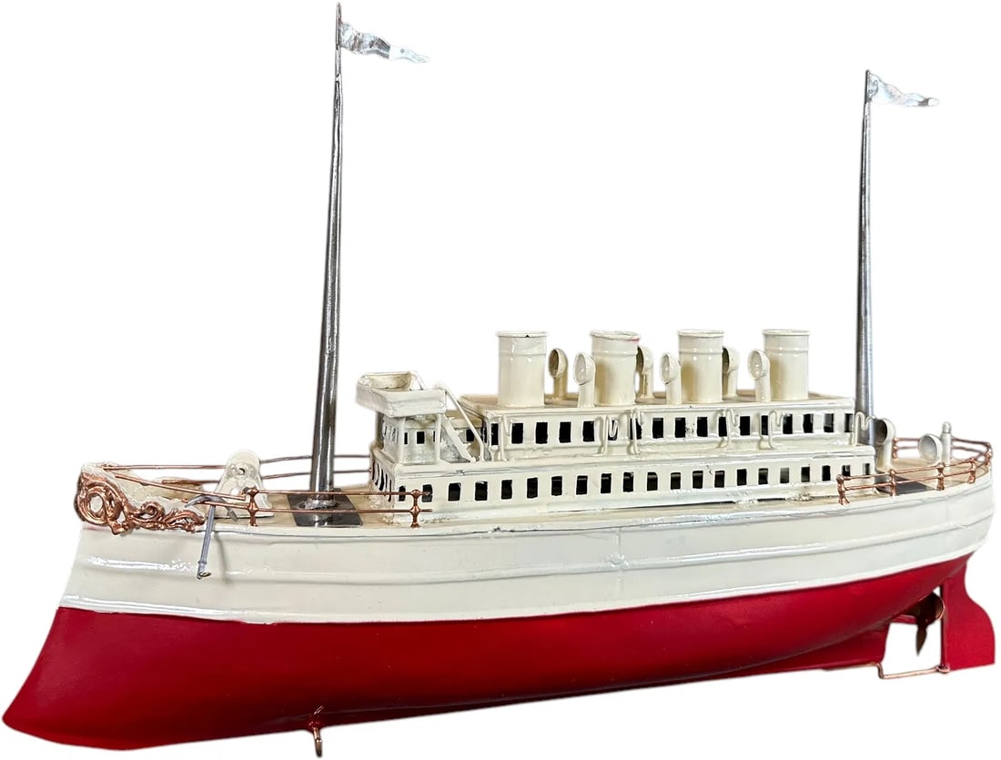 Falk German Ocean Liner Ship Pre- War 4 Stack (1 of 8)