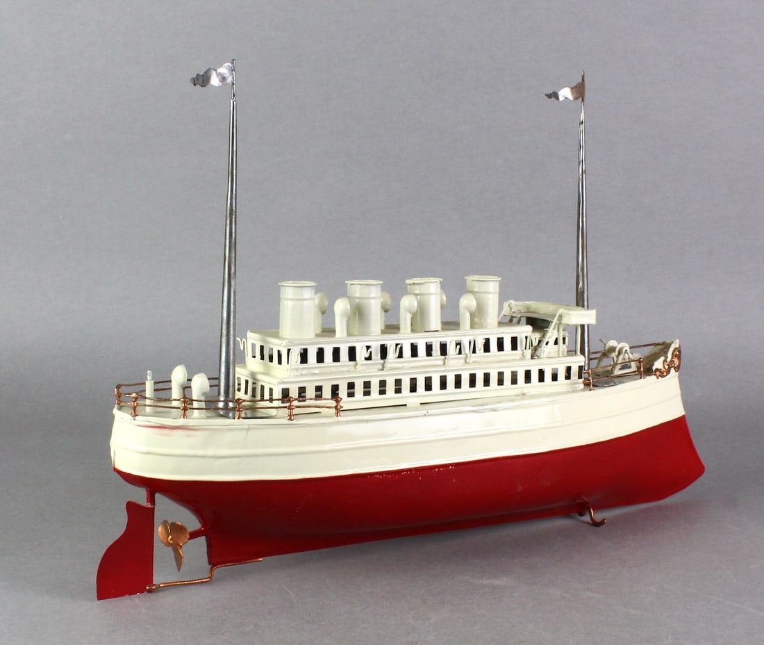 Falk German Ocean Liner Ship Pre- War 4 Stack - 3