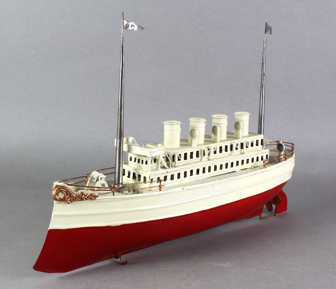 Falk German Ocean Liner Ship Pre- War 4 Stack - 4