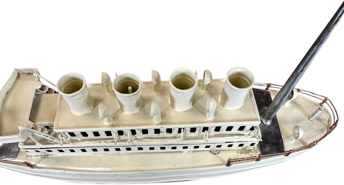 Falk German Ocean Liner Ship Pre- War 4 Stack - 7