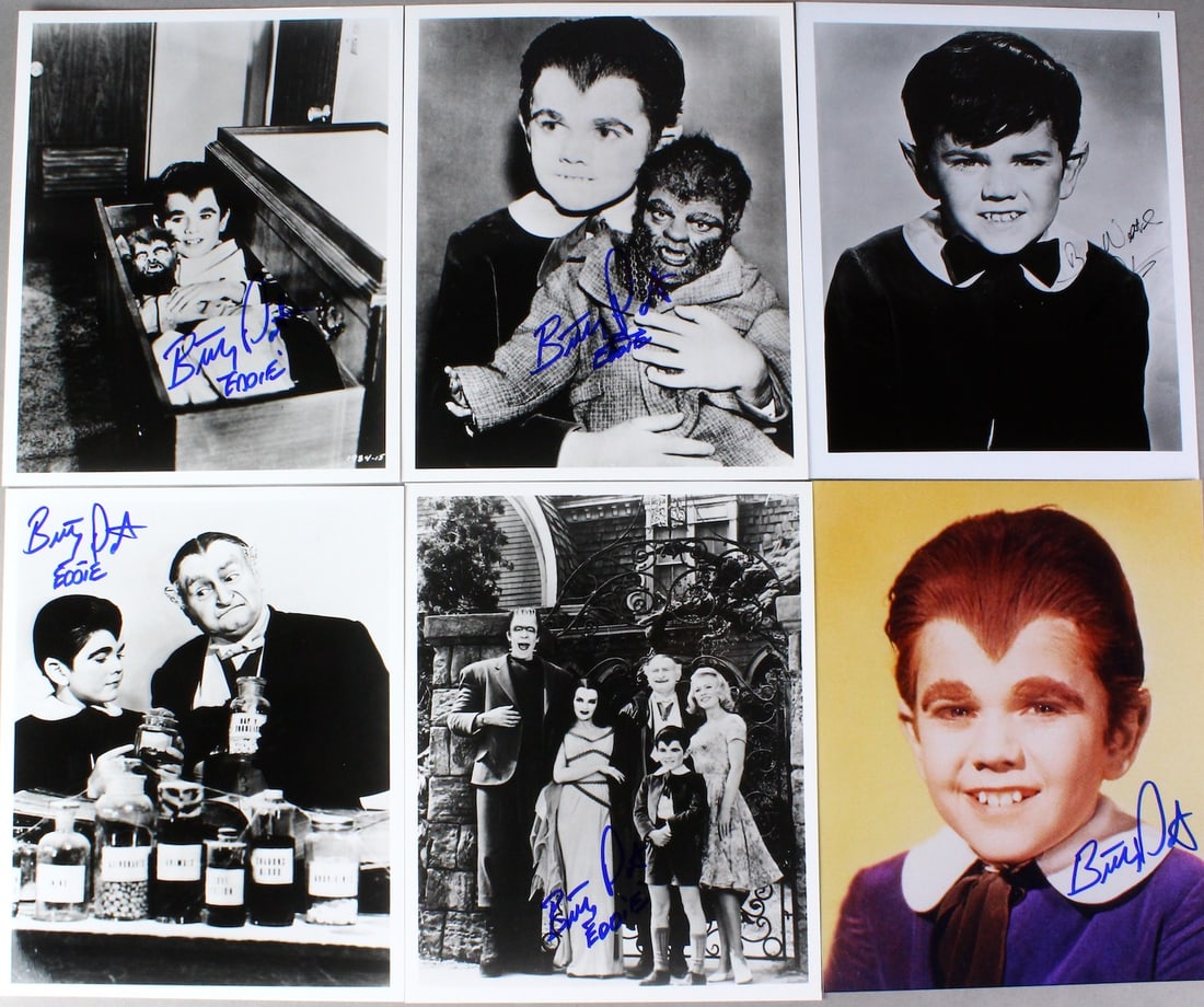 Eddie Munster Signed 8x10 Glossies Munsters Butch Patrick: Eddie Munster - Butch Patrick Six Signed 8x10 Glossies from the Munsters. Great photos from the show including the whole Munster group.