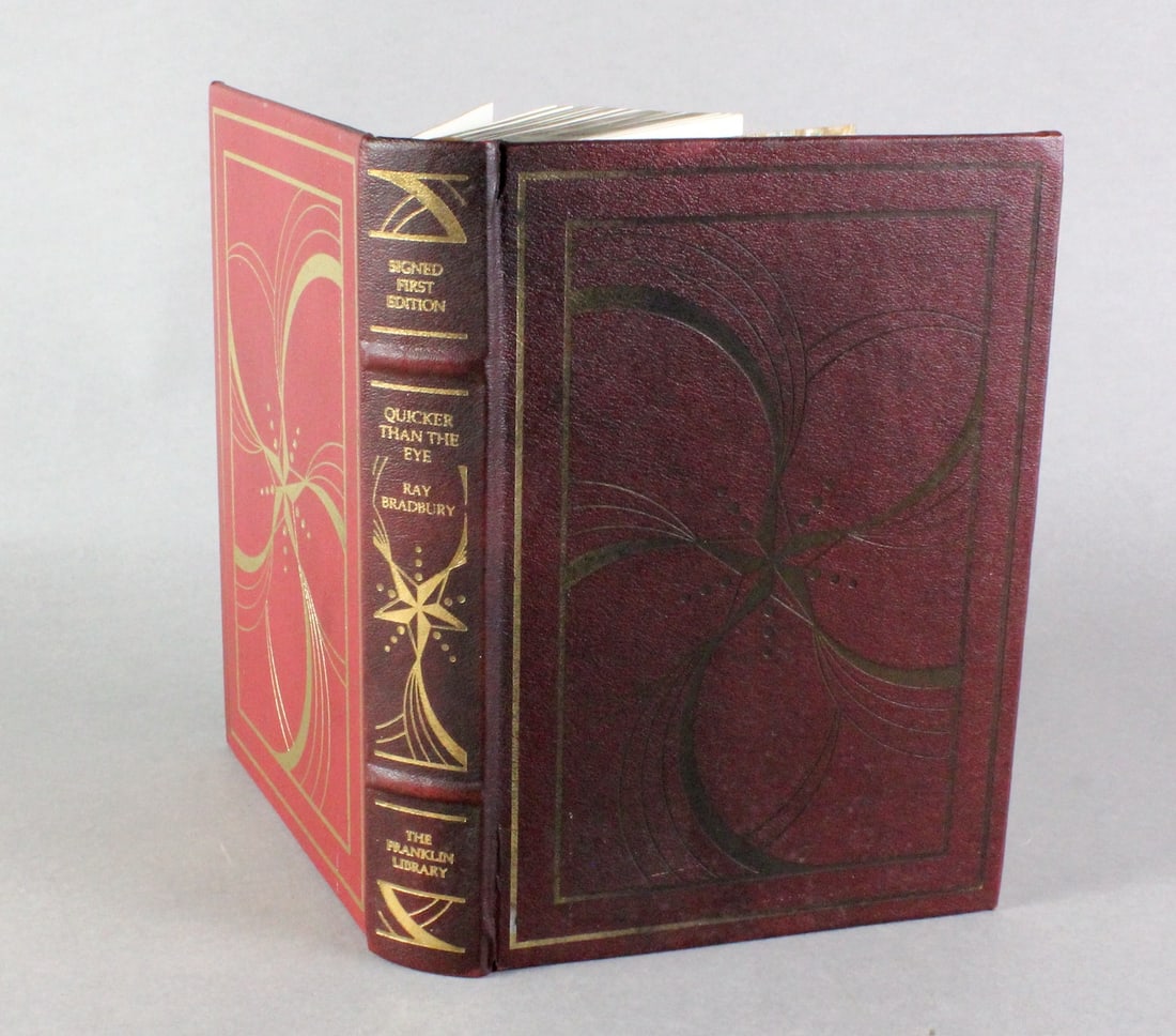 Ray Bradbury Signed First Ed. Quicker than The Eye: Bradbury Signed First Editions Society Quicker than The Eye by Ray Bradbury The Franklin Library Franklin Center PA 1996. Pristine Copy.