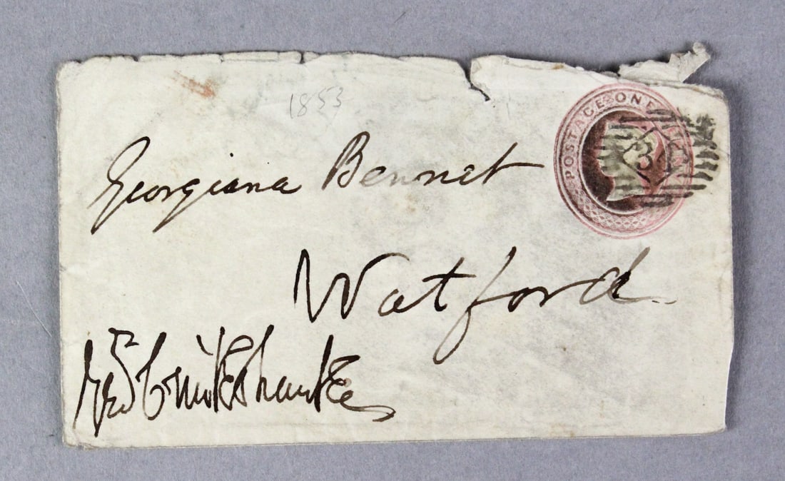 1853 George Cruikshank Signed Envelope Dickens Illustrator & Caricaturist (1 of 1)