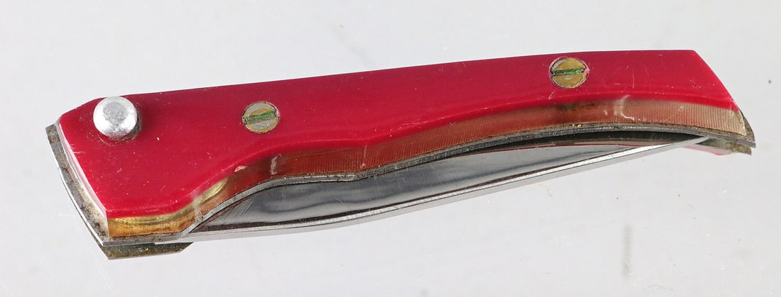 Russian Prison Knife: Russian Prison Knife, switchblade, Phenolic grips 3 1/2 blade, EX snap