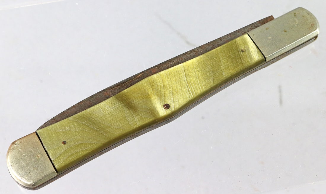 Kabar Coke Bottle Fruit Knife Celluloid: Kabar Coke Bottle Fruit Knife Celluloid, 1930's 4" blade, 9 1/2" total