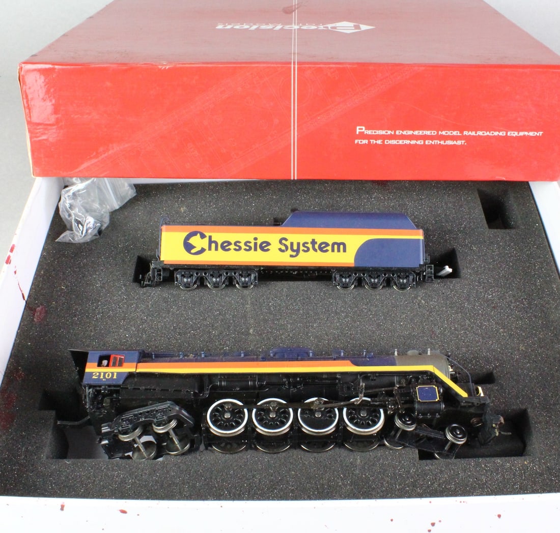 HO Precision Reading T1 4-8-4 Chessie #2101 in Box: HO Precision Craft Models #591 Reading T1 4-8-4 Chessie Steam Special #2101 in Box.