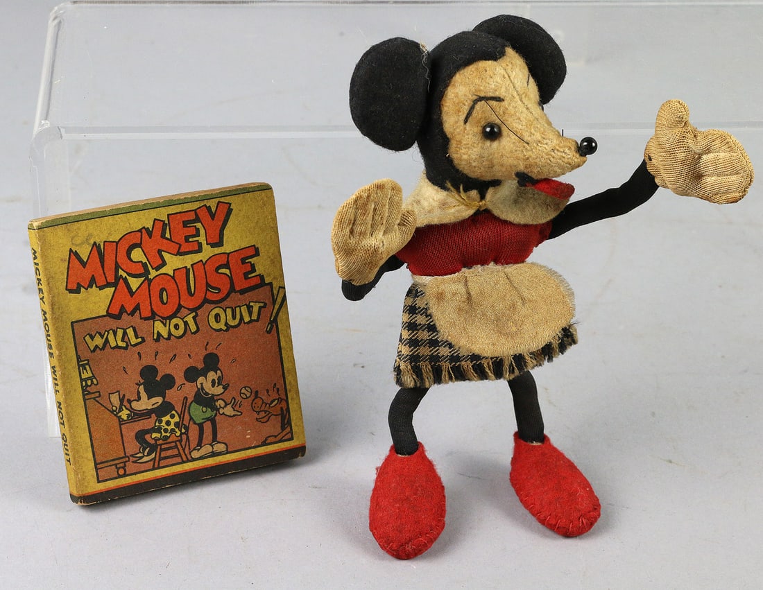 1930's Schoenhut Minnie Mouse Figure: 1930's Schoenhut Minnie Mouse Figure, presumed Schoenhut, 6 inches rare