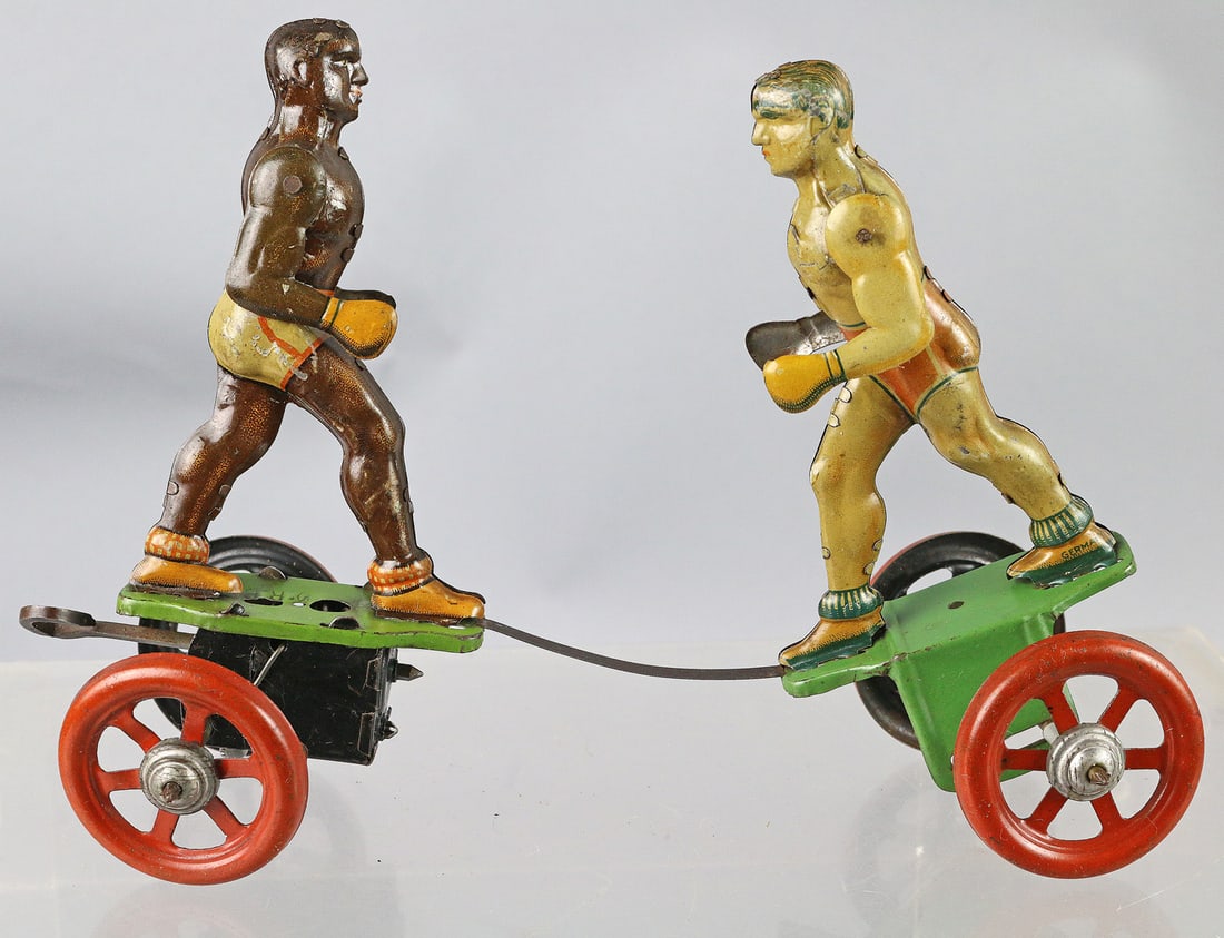 German Early Jack Johnson Tin Litho Boxing Toy (1 of 5)