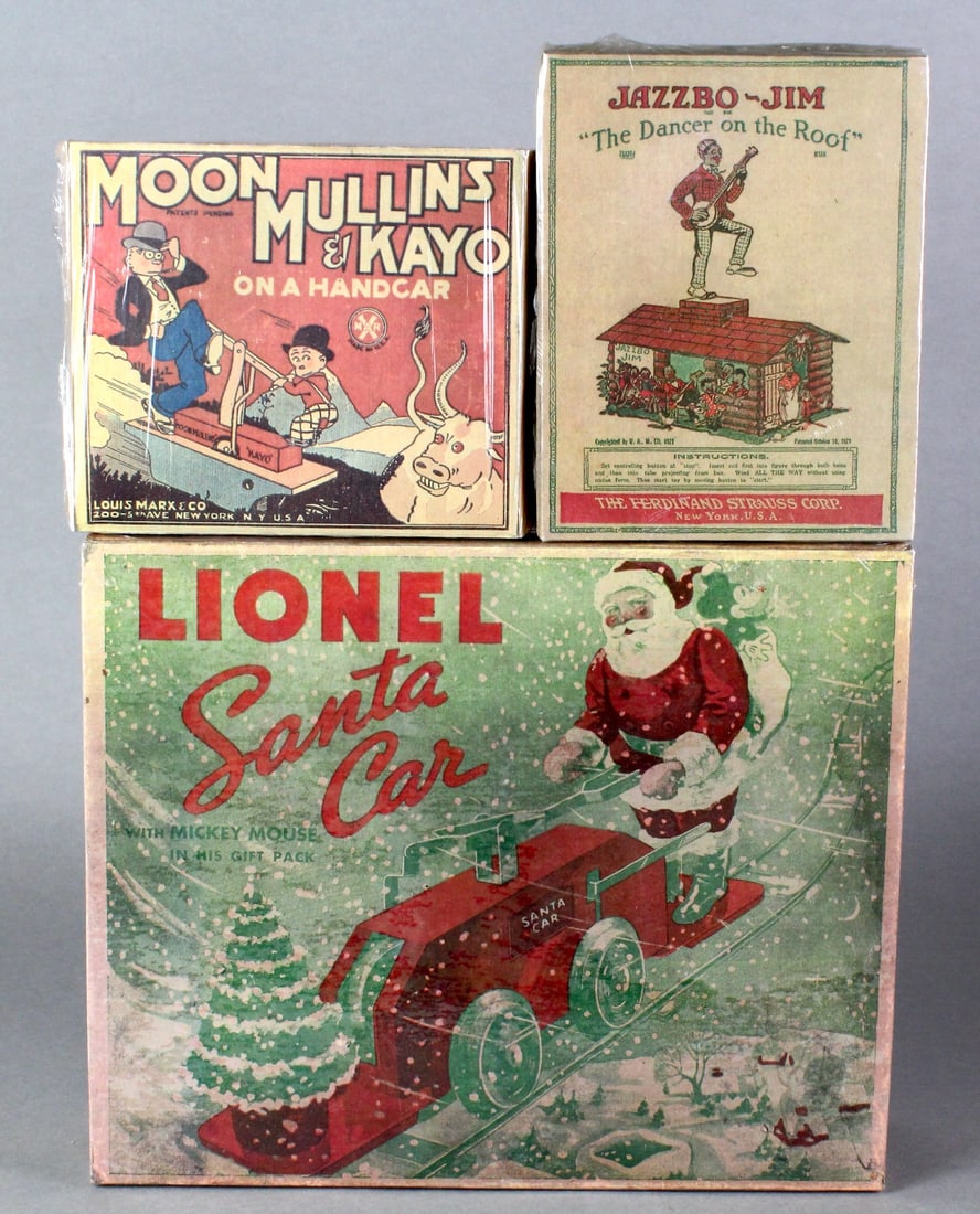 Jazzbo Jim, Moon Mullins, Lionel Santa Boxes (1 of 4)