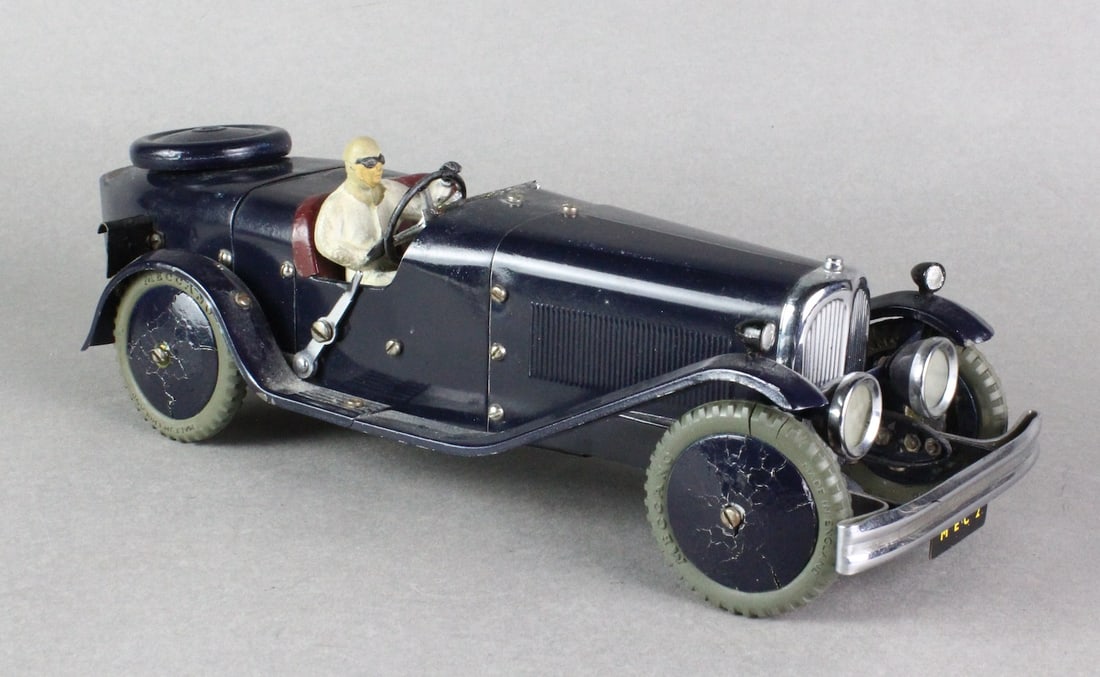 1930s Meccano Boat Tail Race Car Clockwork (1 of 6)
